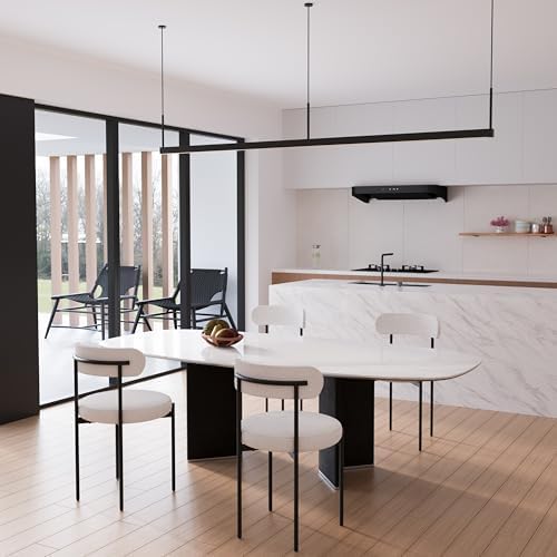 MCH Modern Round Dining Chairs Set of 2 – Upholstered Dining Room Chairs with Sturdy Metal Legs,Easy Assembly & Boucle Fabric for Kitchen,Living Room,and Bistro or Small Spaces