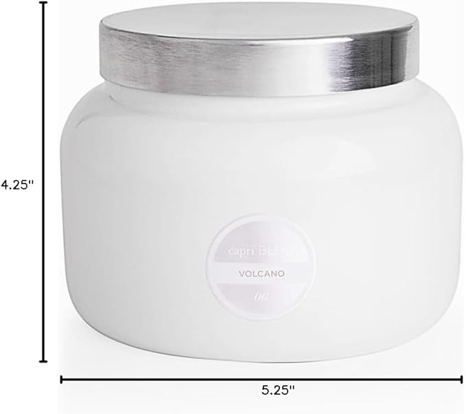 Capri Blue Volcano Scented Candles - Luxury Glass Jar Candles for Home Scented with Tropical Fruit & Sugared Citrus - Soy Wax Blend - Capri Blue Volcano - Jumbo White Color (48 oz)
