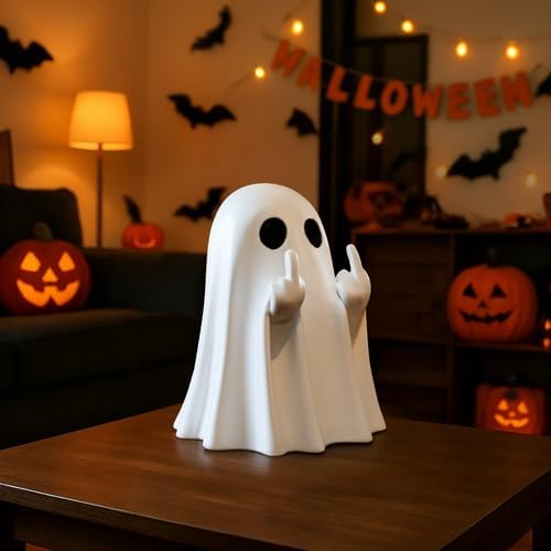 Halloween Ghost Figurine-Spooky & Cute Ghost Statue for Home, Desk, Party Decor | FunnyGhost Halloween Decor Indoor