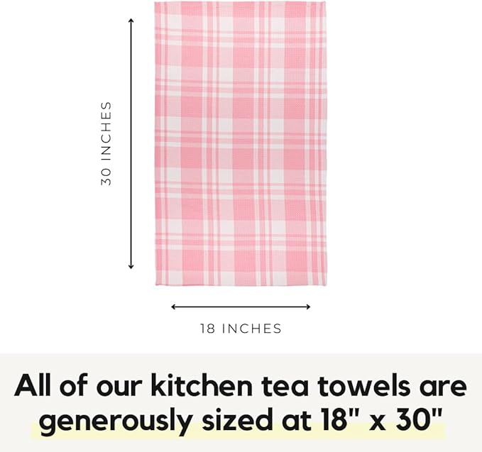 Modern Style Premium Kitchen Tea Towel Super Absorbent Fast Drying Microfiber Pretty Plaid