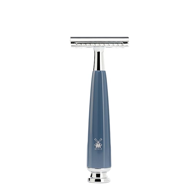 MÜHLE RYTMO 4-piece Pure Badger Double Edge Safety Razor (Closed Comb) Shaving Set For Men - Perfect for Every Day Use, Barbershop Quality Close Smooth Shave
