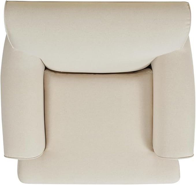 Jennifer Taylor Home Alana Lawson Accent Arm Chair Metal Casters, Light Beige Linen