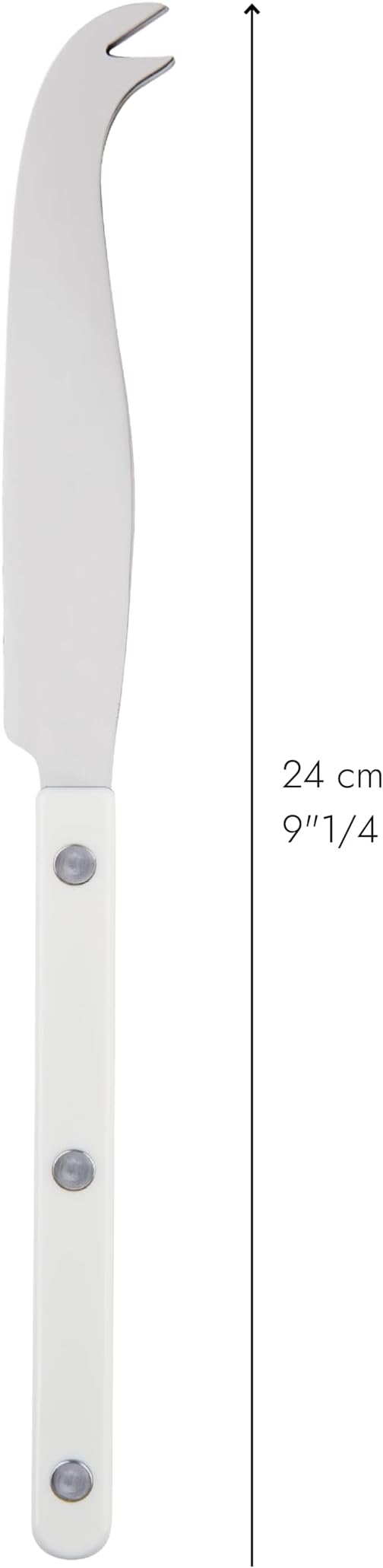 Cheese Knife 9.4 inches - Bistrot Collection - All Cheeses - Stainless Steel & Nylon - Dishwasher Safe - White - Brilliant Finish