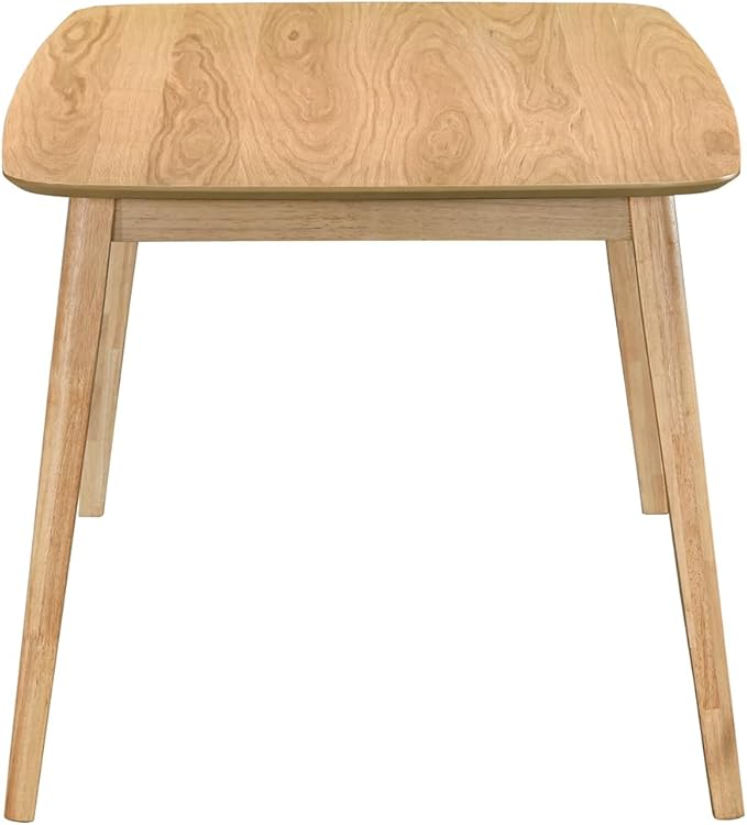 Acanva Modern Rectangular Dining Table for 6, Farmhouse Kitchen Dinner Tables with Tapered Wood Legs, Oak