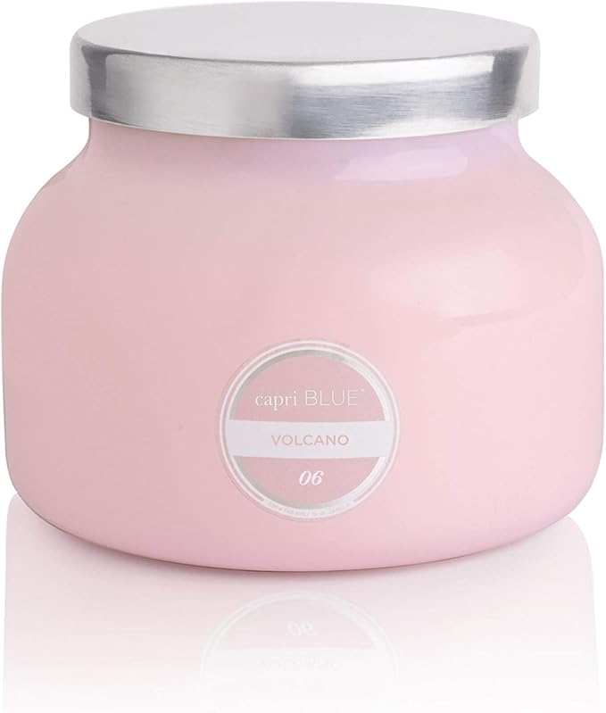 Capri Blue Volcano Scented Candles - Luxury Glass Jar Candles for Home Scented with Tropical Fruit & Sugared Citrus - Soy Wax Blend - Capri Blue Volcano - Bubblegum Color (19 oz)