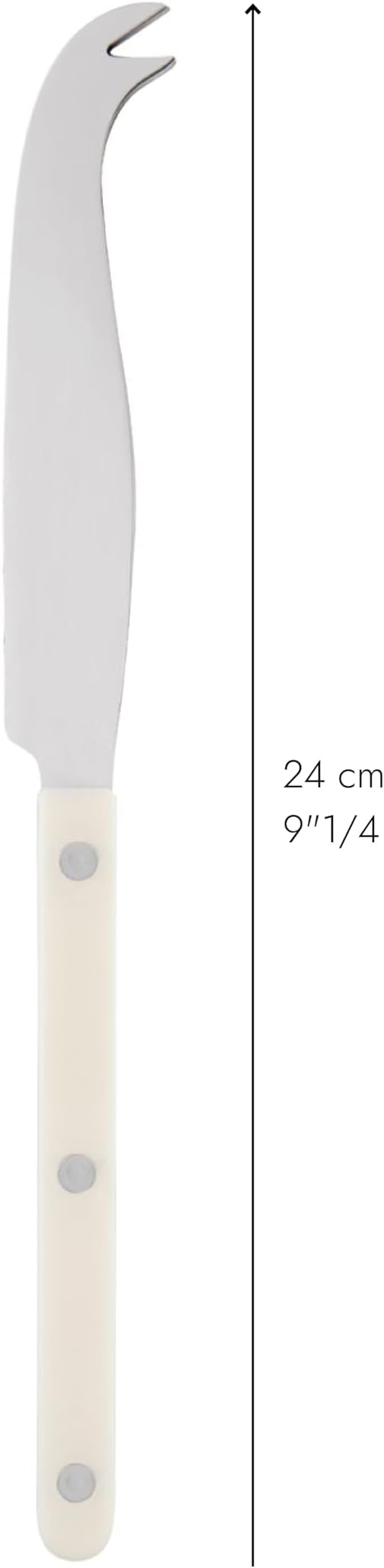 Cheese Knife 9.4 inches - Bistrot Collection - All Cheeses - Stainless Steel & Nylon - Dishwasher Safe - Ivory - Brilliant Finish