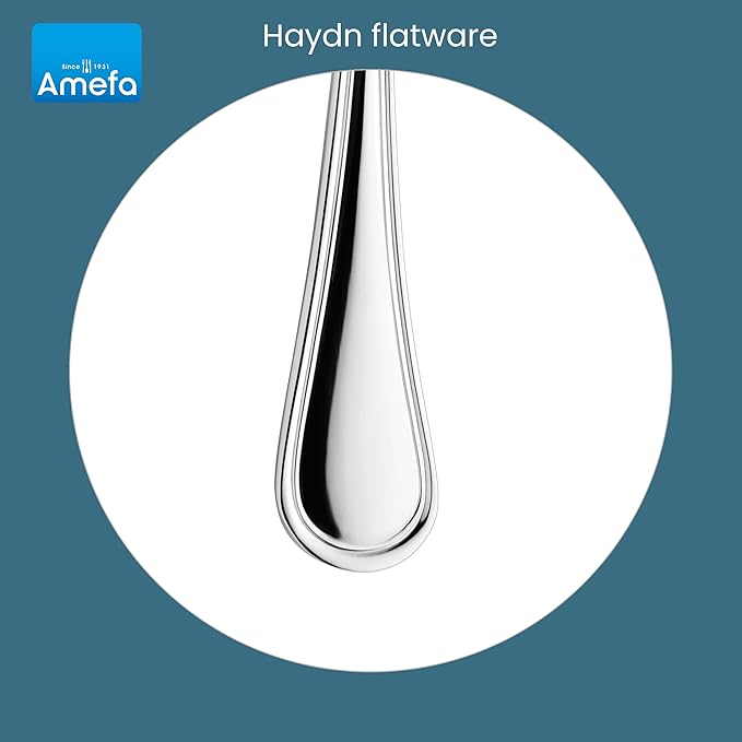 Amefa Haydn 20-piece 18/10 Stainless Steel Flatware Set, High Gloss Finish, Silverware Set Service for 4, Dishwasher Safe, Rust resistant Cutlery.