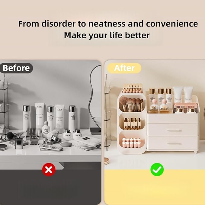 Makeup Organizer with Drawers for Vanity,Spacious Cosmetic Display Case,Perfect Storage Solution for Your Beauty Essential