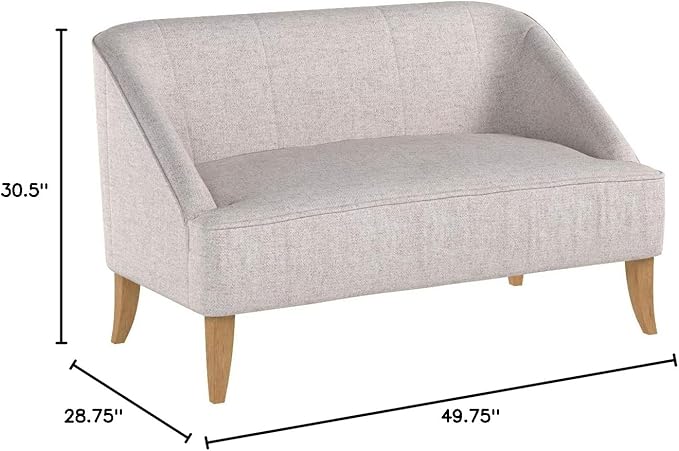 Christopher Knight Home Justus Mid Century Modern Fabric Loveseat, Beige Natural