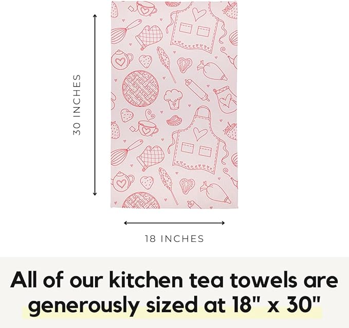 Modern Style Premium Kitchen Tea Towel Super Absorbent Fast Drying Microfiber Baking Bliss