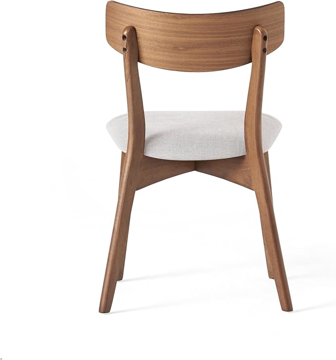 Christopher Knight Home Upholstered Wood Dining Chair,Stylish Designed Dining Room Chair for Living Room (Set of 2),Light Beige