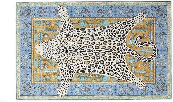 Hand Tufted Modern & Unique Animal Rugs 100% Wool, Soft and Durable Rugs for Your Living Room, Bedroom,Hall Or Any Room (Multi Colour 1, 5 X 8 Feet)