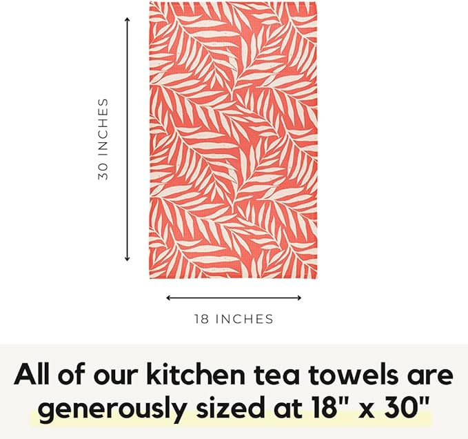 Modern Style Premium Kitchen Tea Towel Super Absorbent Fast Drying Microfiber Island Palms