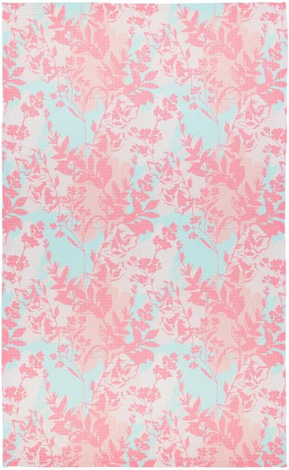 Modern Style Premium Kitchen Tea Towel Super Absorbent Fast Drying Microfiber Cotton Candy Floral