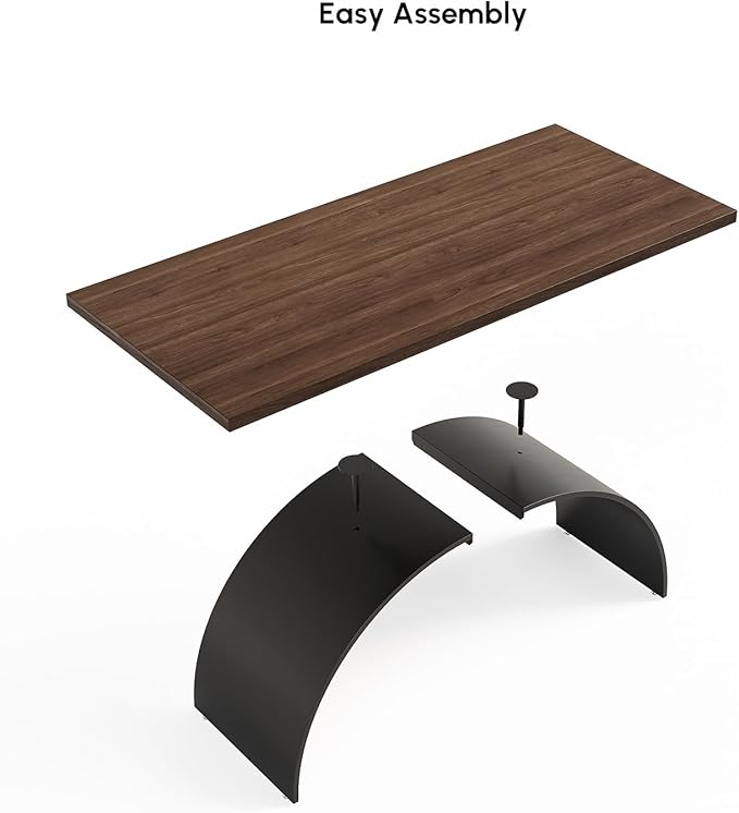 homary 70.9" Industrial Style Desk, Office Writing Desk Walnut Desk Modern Computer Desk Home & Office Furniture Modern Computer Desk