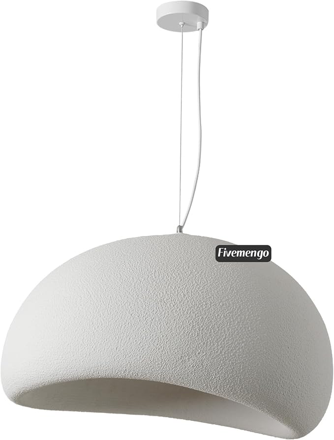 27.6in Large Wabi Sabi Pendant Lights Kitchen Island Lighting Fixture Ceiling Mount White Modern Japanese Lamp Japandi Chandelier for Dining Living Room Bedroom Restaurant Hanging Lamp