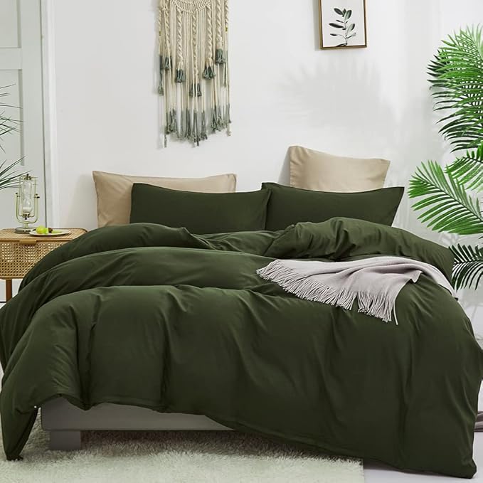 CLOTHKNOW Army Green Twin/Twin XL Comforter Set Green Bedding Comforter Sets Kids Boys Girls Comforter Soft Military Comforter with 2 x Pillow Cases