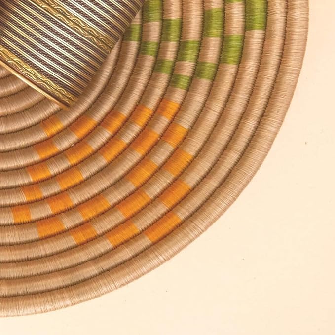 Medium Colorful Diamond Sisal Basket Tray