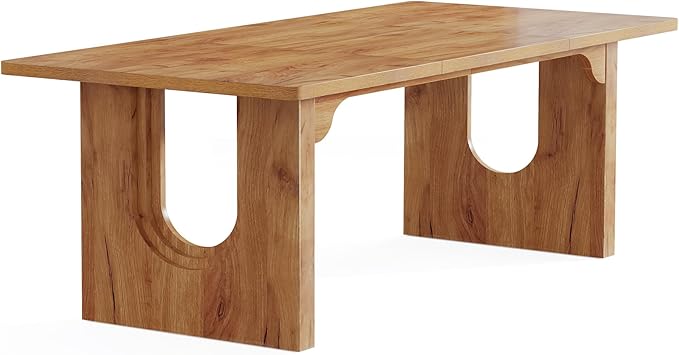 Tribesigns Modern Executive Desk, 70.9" Large Office Computer Desk, Conference Table Meeting Room Table, Simple Workstation Business Furniture for Home Office, Brown