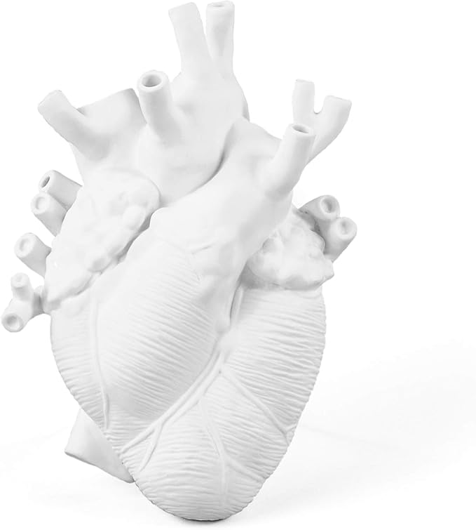 Seletti Love in Bloom Heart Vase, White