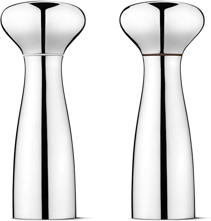 Georg Jensen Alfredo Stainless Steel Salt and Pepper Shakers