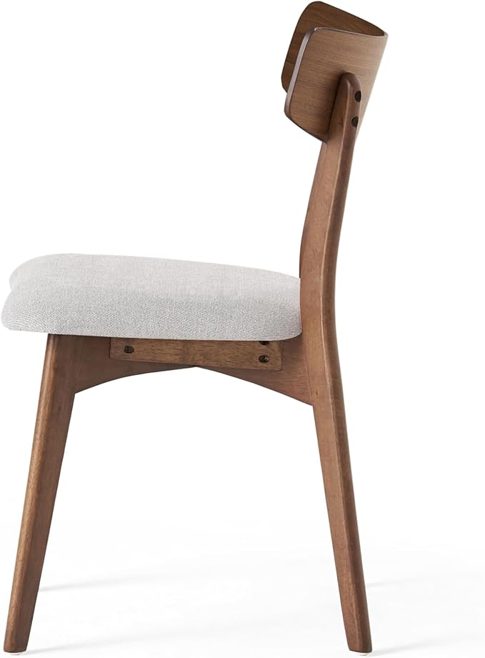 Christopher Knight Home Upholstered Wood Dining Chair,Stylish Designed Dining Room Chair for Living Room (Set of 2),Light Beige