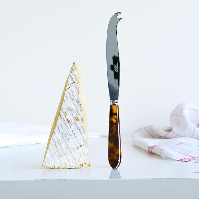 Cheese Knife 9.4 inches - Tortue Collection - Stainless Steel & Acrylic - Dishwasher Safe - Scaled Effect
