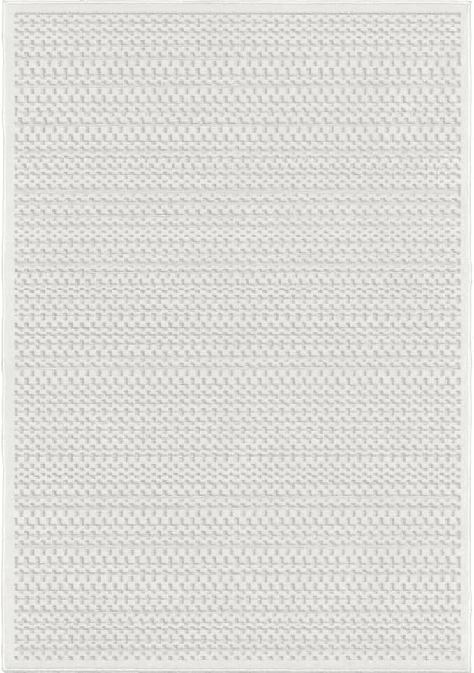 Orian My Texas House Boucle Quail Hallow Rug 5.2x7.6 Indoor Outdoor, Natural Grey