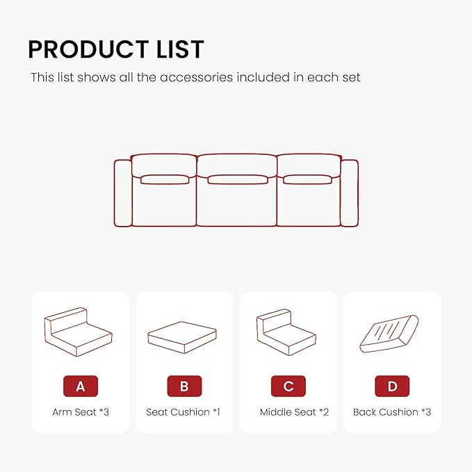 120.47‘’ Boneless Couch Cloud Modular Sectional Couches for Living Room, Oversize L-Shape Sofa with Deep Seat, Plush Corduroy 3-Seater Cloud Sofa, No Assembly Required