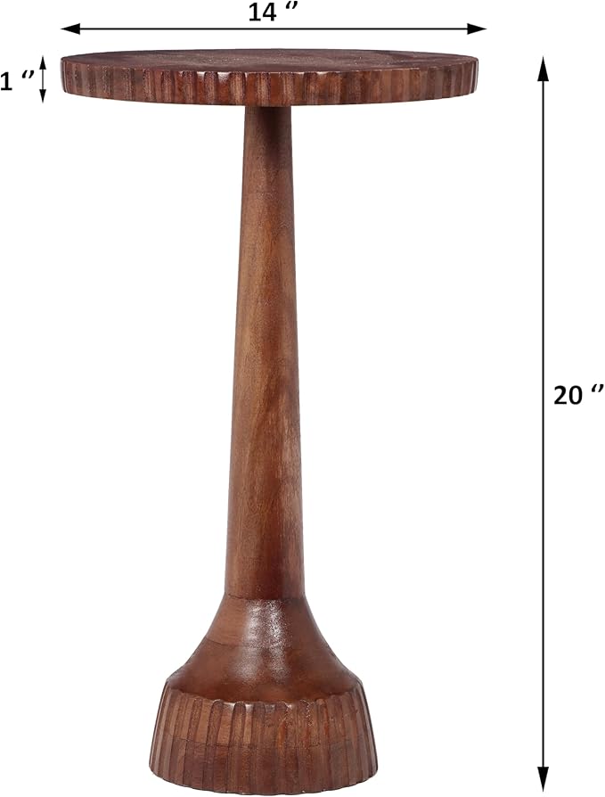 Christopher Knight Home Hiltona Wood End Table, Small Drink Table, Indoor Round Side Table, Modern Solid Wood Accent Table Coffee Table for Living Room Bedroom or Small Spaces, Honey