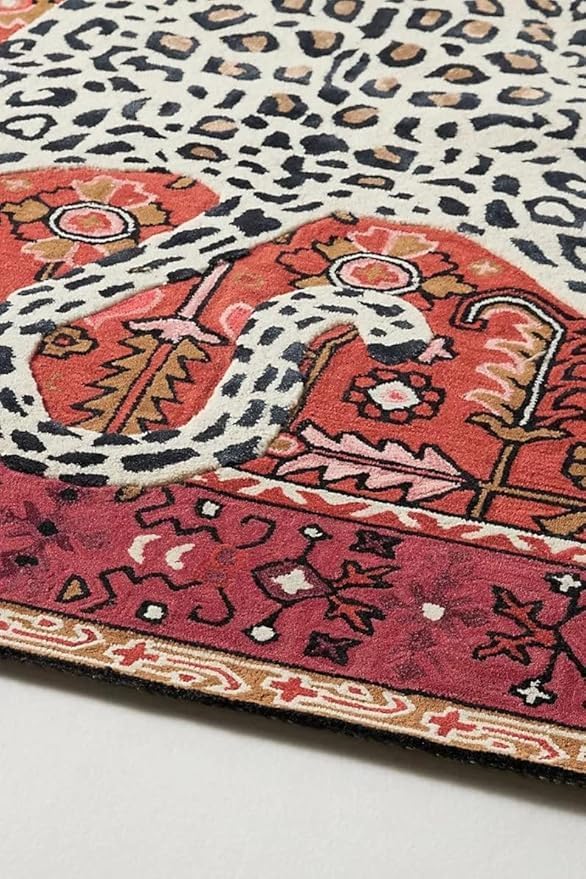 Hand Tufted Modern & Unique Animal Rugs 100% Wool, Soft and Durable Rugs for Your Living Room, Bedroom,Hall Or Any Room (Multi Colour Y1, 4 x 6 Feet)