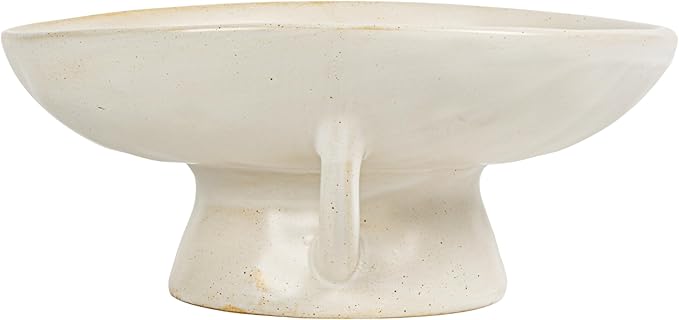 Creative Co-Op Stoneware Bowl w Reactive Glaze Decorative Object, White