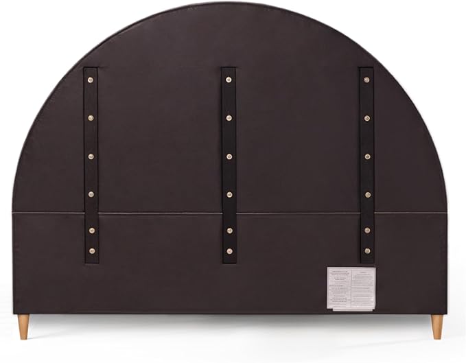 DG Casa Boucle Cloud Bed Frame with Arch Shaped Headboard, Upholstered in Soft Fabric, Platform Solid Wood Legs - Boho or Modern Style - No Box Spring Needed - Queen Size