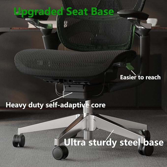 Ergonomic Office Chair, Mesh Home Desk Chair with Adjustable Lumbar Support, Big and Tall Gaming Chair with 4D Headrest, 5D Armrest,90-130°Tilt, BIFMA Certified, Model Zen (Purple)