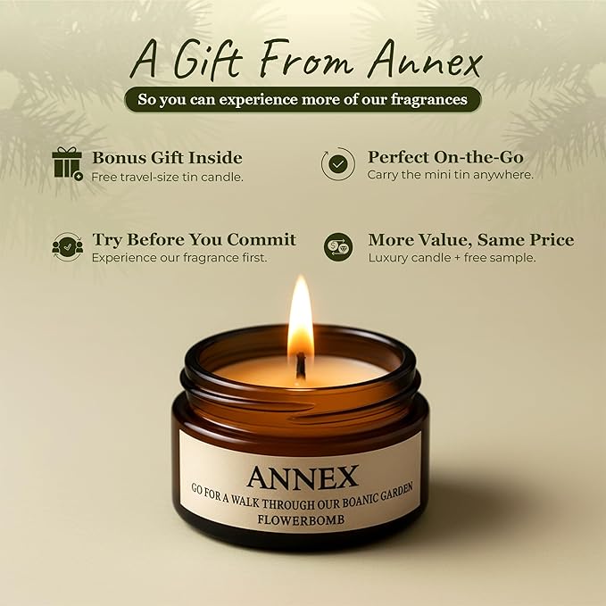 Scented Luxury Candles Outdoor Mosquito Bug Repellent Ceramic Jars, Soy Wax | The Green Life, Large Natural Candle - Green Melon & Peppermint | Non Toxic, 2 Wicks, Reusable Jar