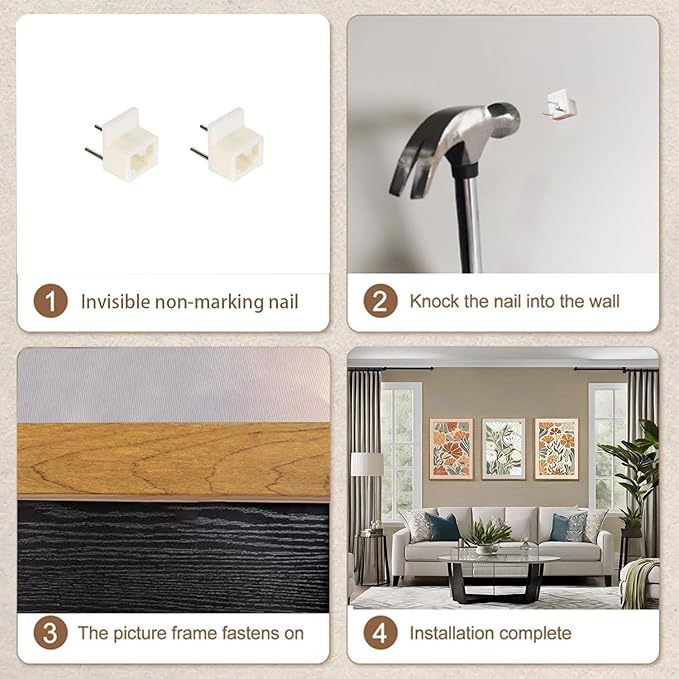 ILLBDR Framed Wall Art Wildflower Floral Canvas Wall Art Botanical Print Set of 3, Flower Illustrations Minimalist Modern Artwork Boho Abstract Decor for Living Room Bedroom Bathroom, 12x16 inch