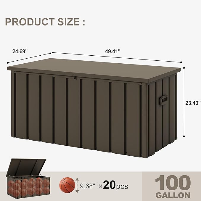 PURPLE LEAF 7 Pieces Patio Dining Table Set with StorageBox Wicker Teak-Finish Outdoor Furniture Rectangular Table and Chairs Set for Garden Deck Backyard Kitchen, Cushions and Pillows Included