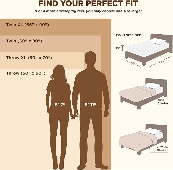 Bedsure GentleSoft Twin Blanket for - Cozy Soft Blankets for Women, Cute Small Fleece Throws for Girls, Light Grey, 60x80 Inches