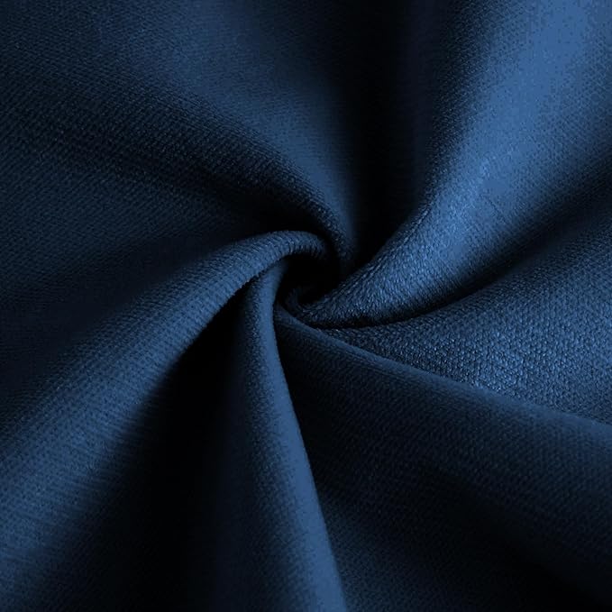 SoarFlash Velvet Sectional Sofa Ottoman, Blue