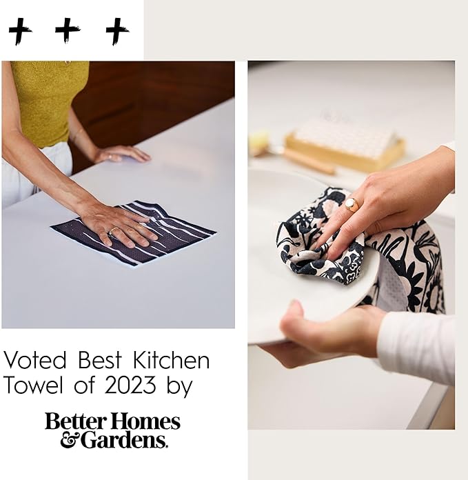 GEOMETRY Kitchen Towels Quick Dry Geoweave Strawberry Banana