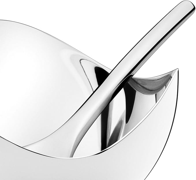 Georg Jensen Bloom Salt Cellar with Spoon