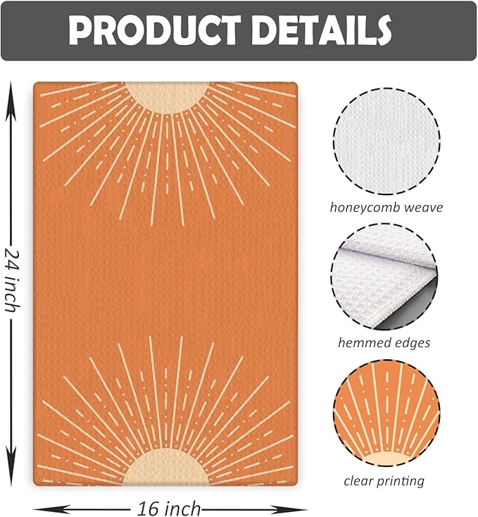 Boho Kitchen Towels Set Bohemian Farmhouse Decor for Kitchen Bathroom