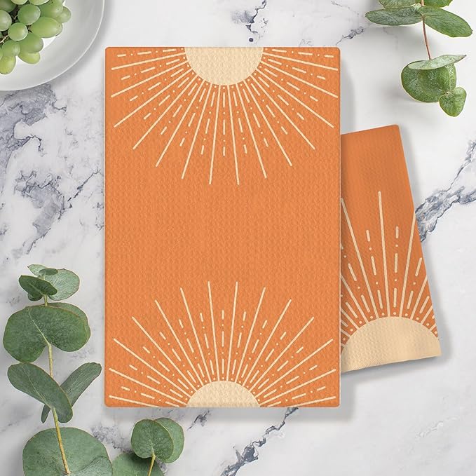 Boho Kitchen Towels Set Bohemian Farmhouse Decor for Kitchen Bathroom