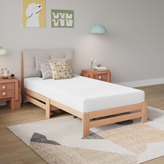 Novilla Twin Size Mattress, 8 Inch Memory Foam Mattress Twin for Pressure Relief & Comfort Sleep, Removable Washable Cover, CertiPUR-US Certified Twin Mattresses in a Box, Medium Firm