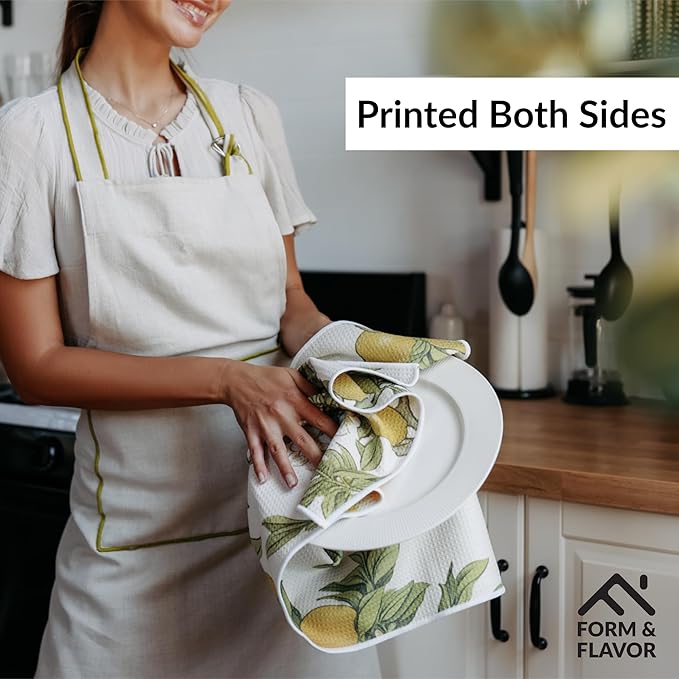 Lemon Decorative Dish Towels Set Kitchen Tea Towels Decorative Kitchen Towels, Lemon