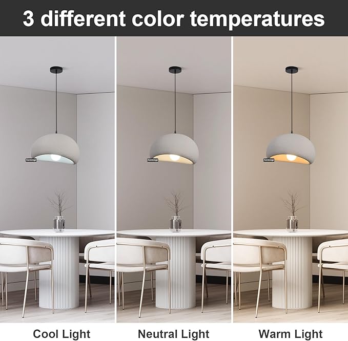 15.7in Wabi Sabi Pendant Lights Kitchen Island Lighting Fixture Ceiling Mount Grey Modern Japanese Lamp Japandi Chandelier for Dining Living Room Hallway Bedroom Restaurant Hanging Lamp