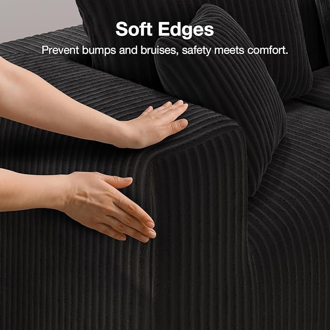Novilla Modular Sectional Sofa, Modern Cloud Sectional Couch with Smarts Coil™ Support, Upholstered Boneless Couch for Living Room Apartments Bedroom, No Assembly Required (Right-arm Seat)