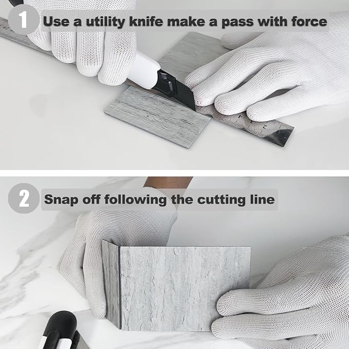 AULIGET 3" x 6" Subway Tile Peel and Stick Backsplash, Thick PVC Stick on Wall Tiles (100, Light Shale)