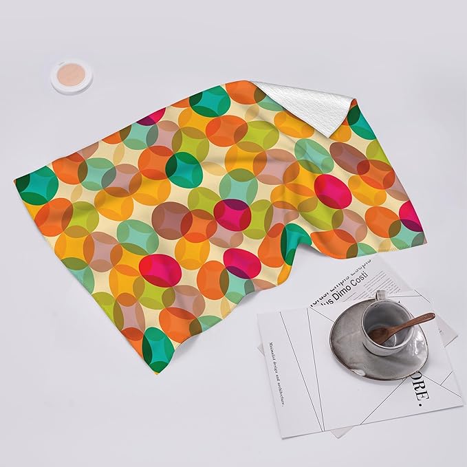 Mid Century Modern Retro Kitchen Towels Set of 2 Absorbent Colorful Hand Towels Dish Towels Bathroom Farmhouse