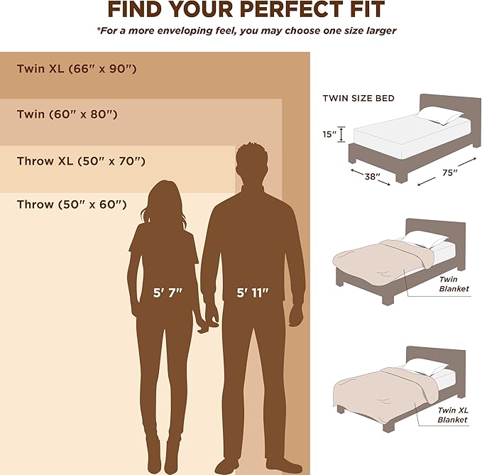 Bedsure GentleSoft Twin XL Blanket for Bed - Cozy Soft Blankets for Women, Cute Small Fleece Throws for Girls, Graduation Decorations Gift for Her Him School Dorm, Off White, 66x90 Inches